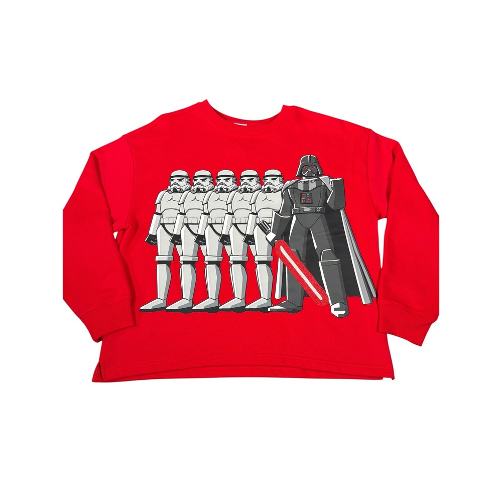 Star Wars Dark Side Darth Vader Stormtrooper Red Sweatshirt Mens L Graphic‎